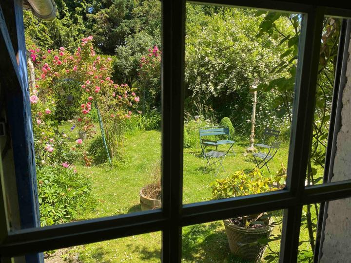 Le jardin depuis la véranda